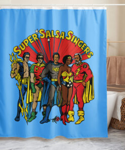 Super Salsa Singers shower Curtain