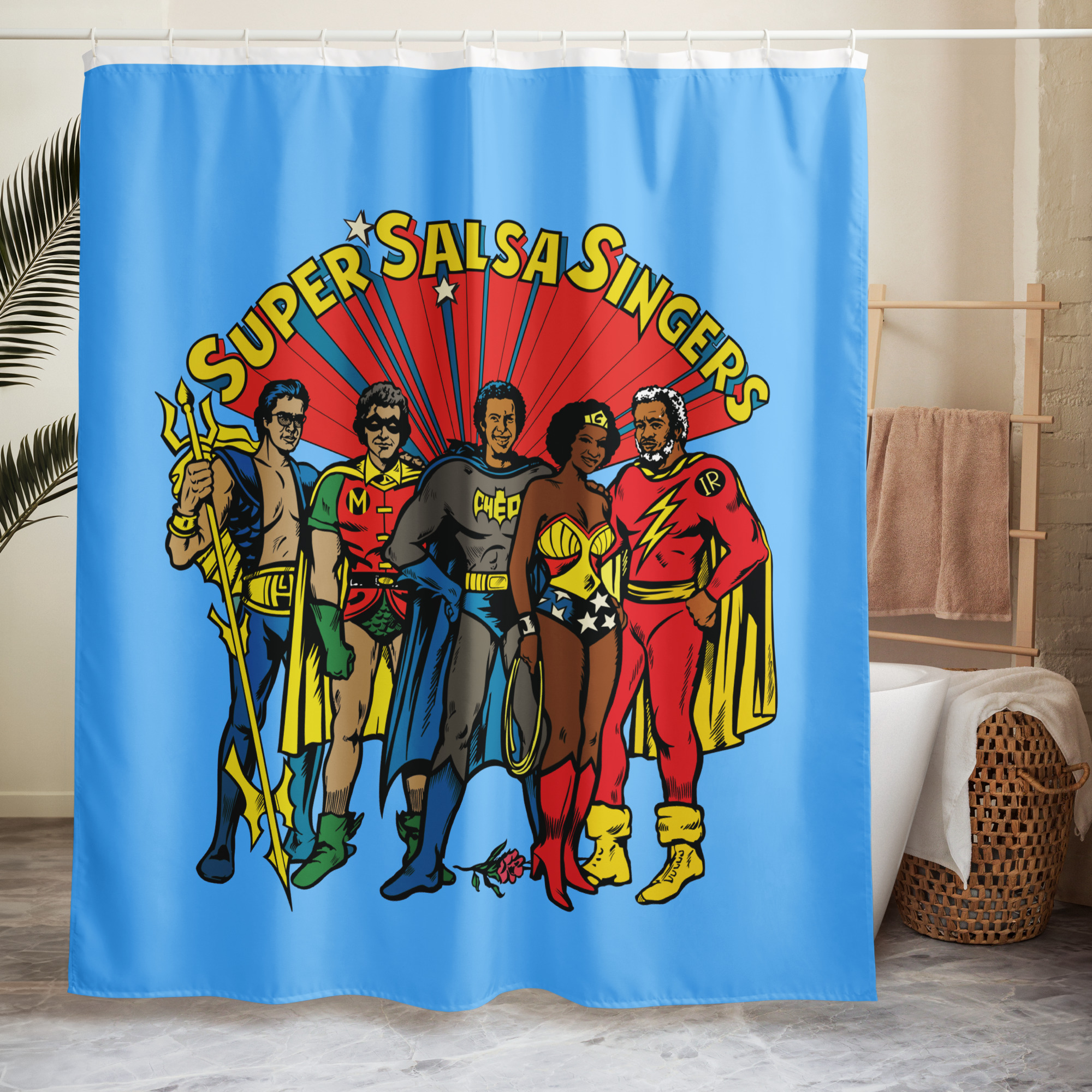 Super Salsa Singers shower Curtain